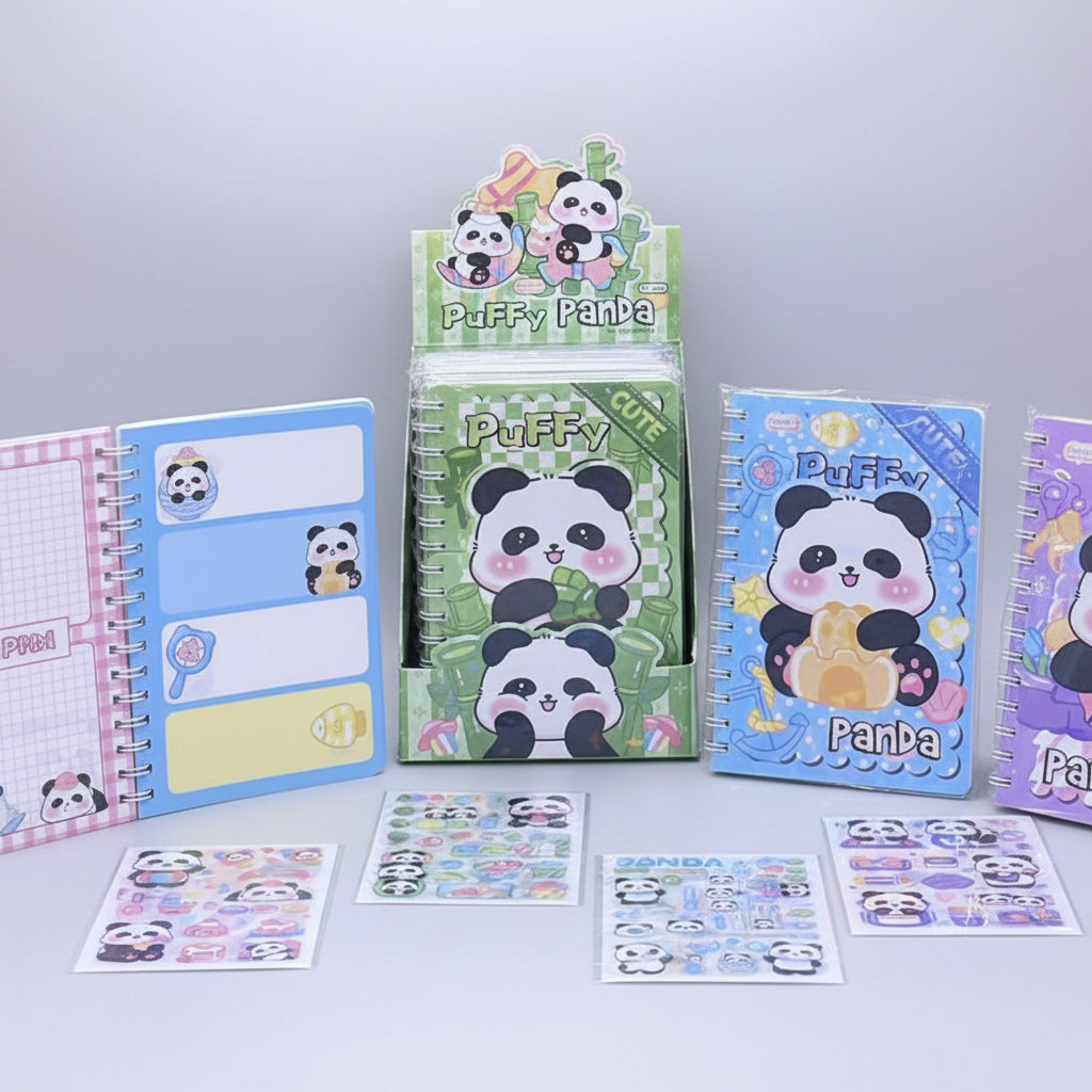 Panda Kawaii Spiral Diary