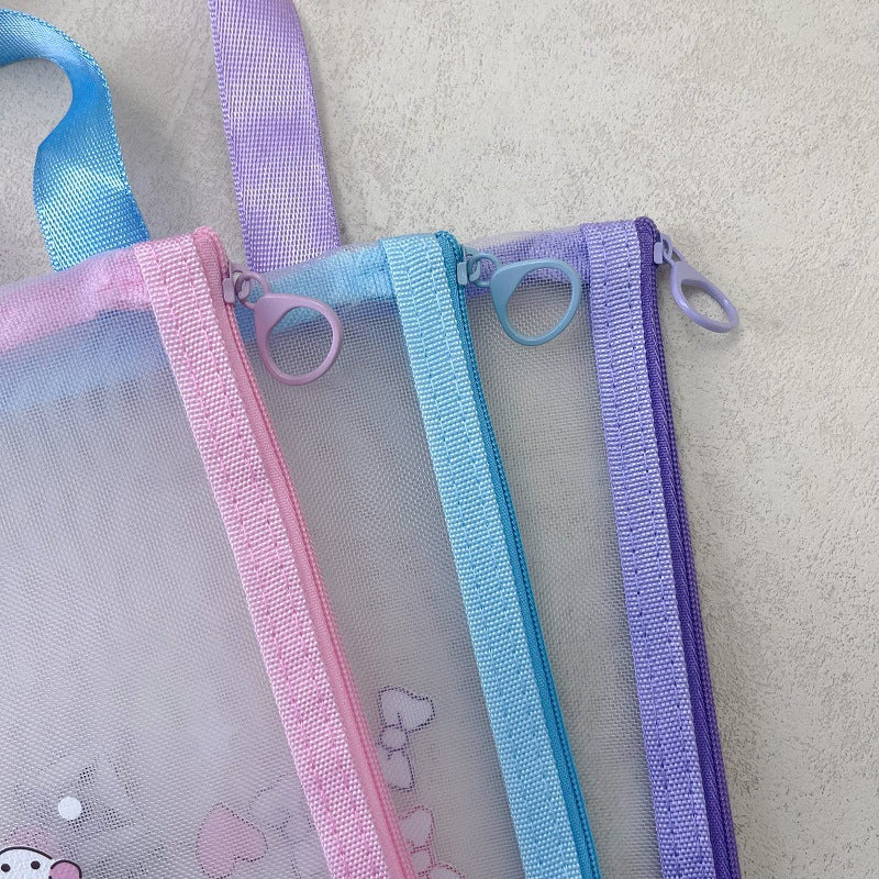 Sanrio Mesh Hand Held Zipper Bag