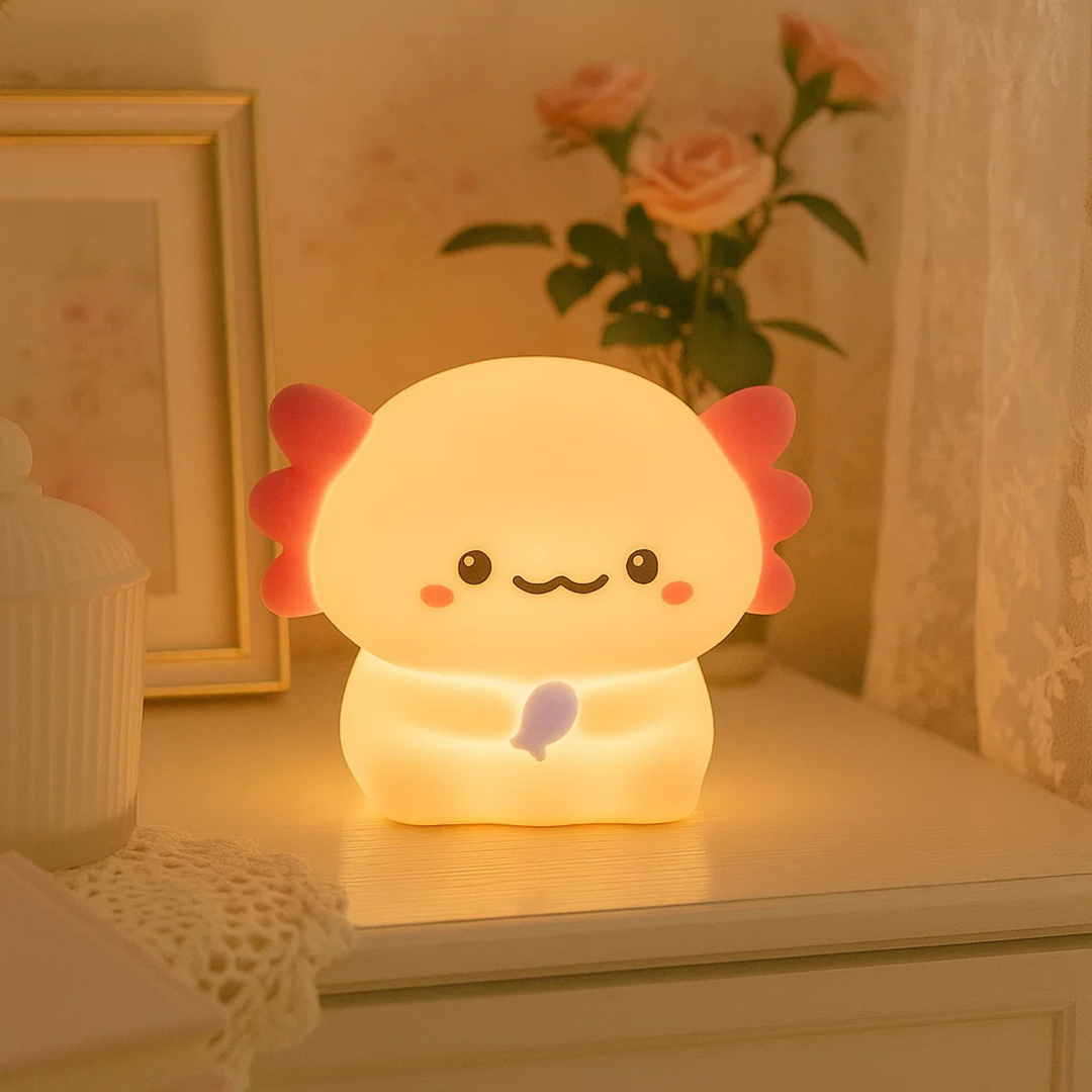 Kawaii Axolotl Silicone Lamp