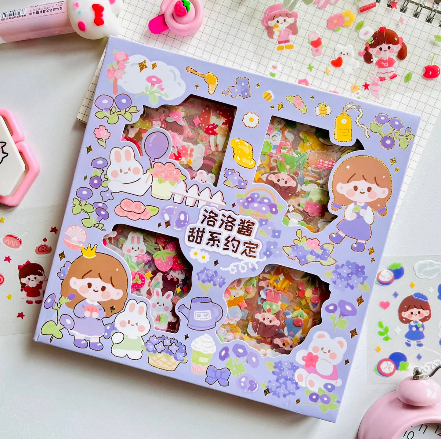 Kawai 100 pcs sticker box