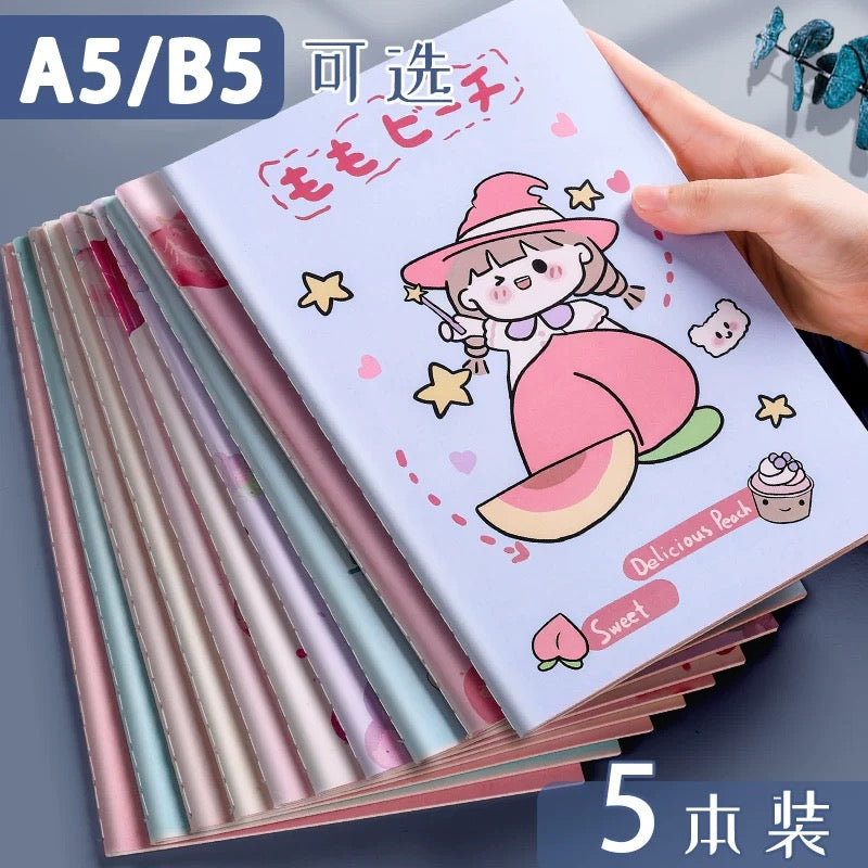 Fruit Theme A5 Book Set Of (5pcs)