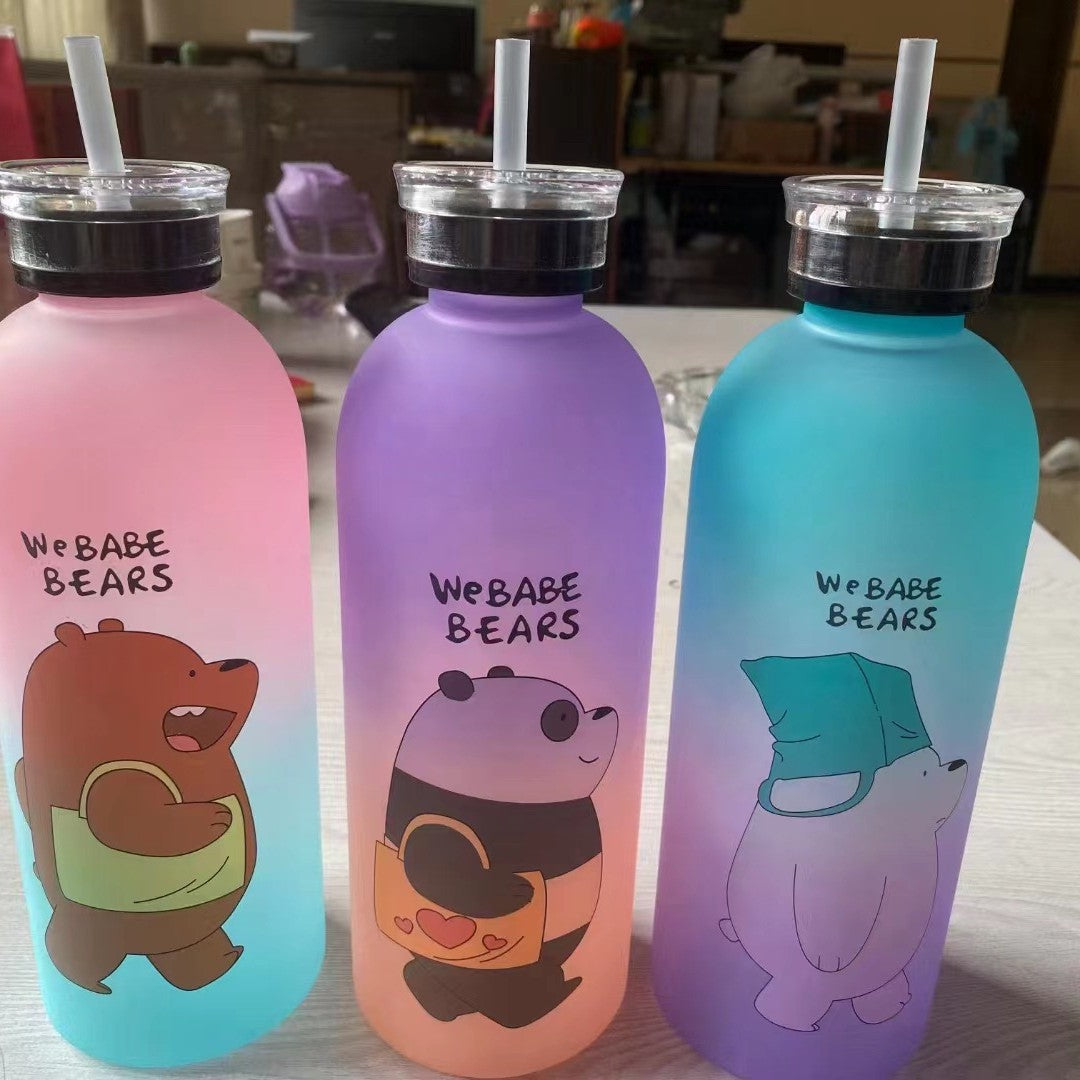 We Babe Bears Water Bottle With Dual Lid