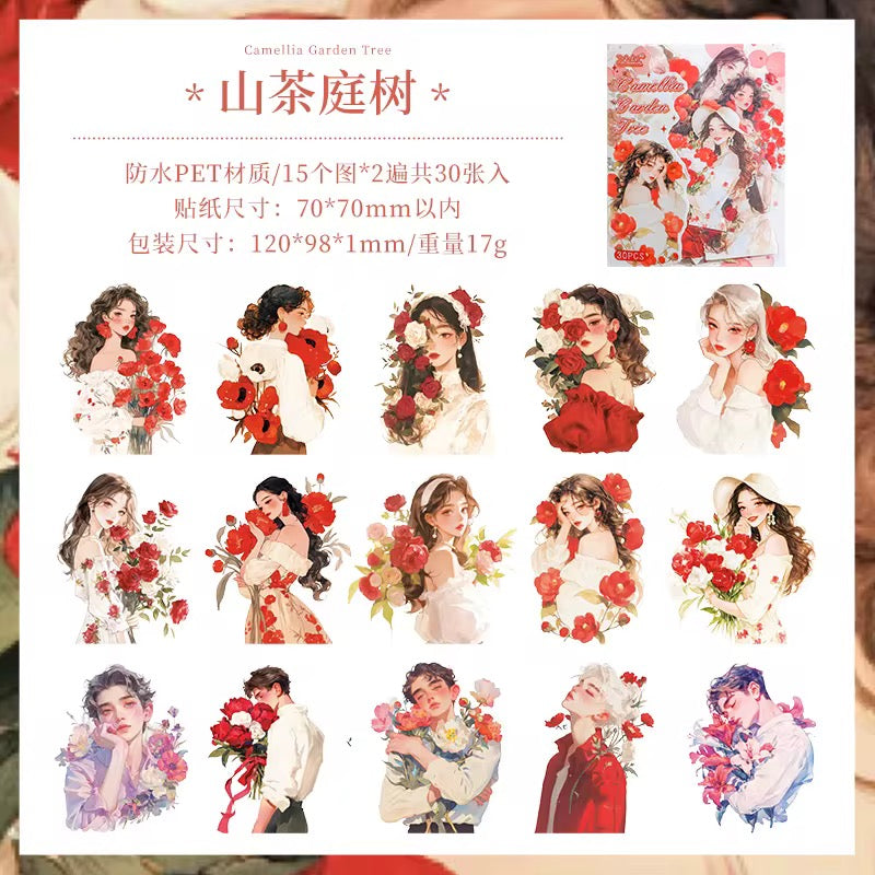 Floral Character Deco Stickers