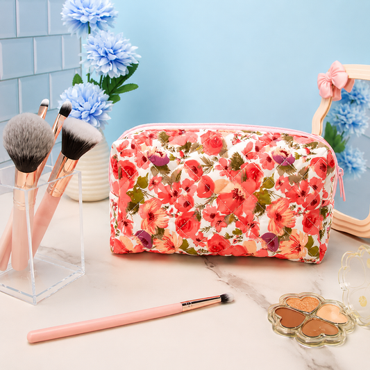 Pinteresty Floral Makeup Pouch