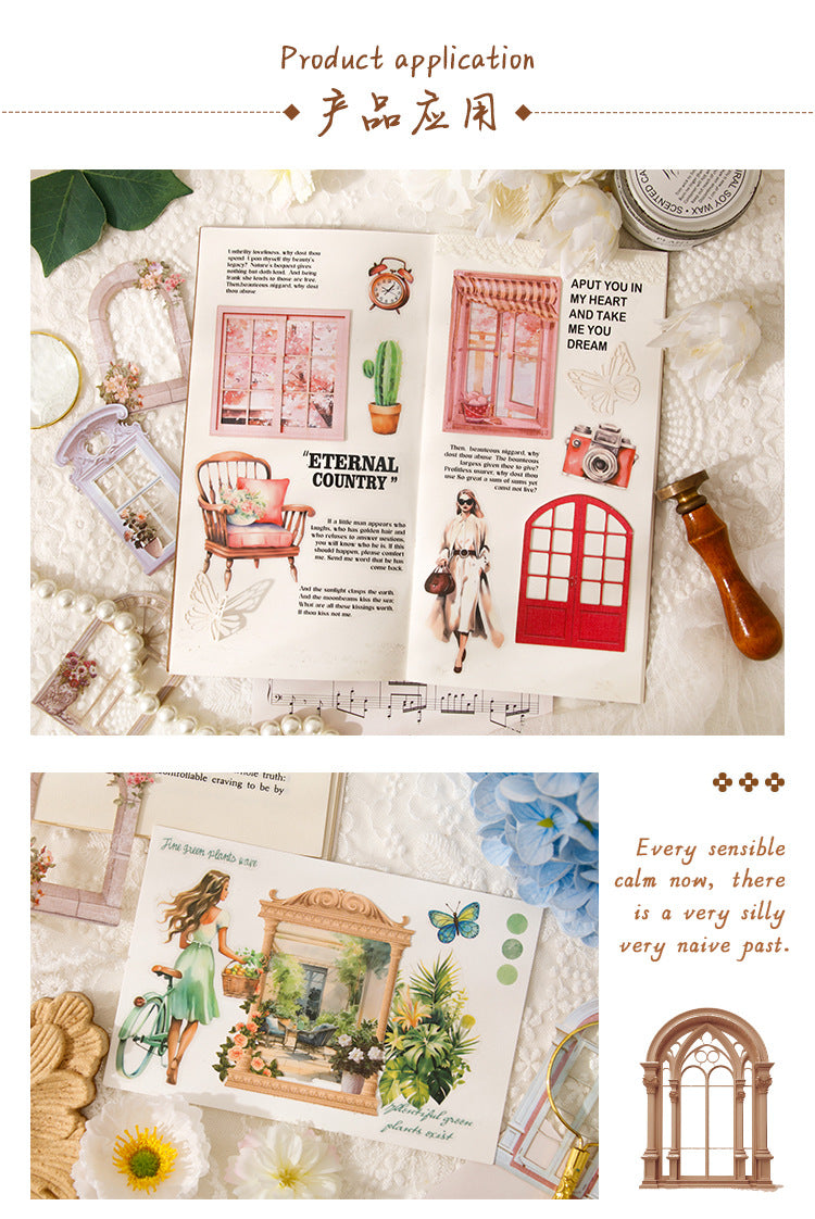 Vintage Window Of Frame Journal