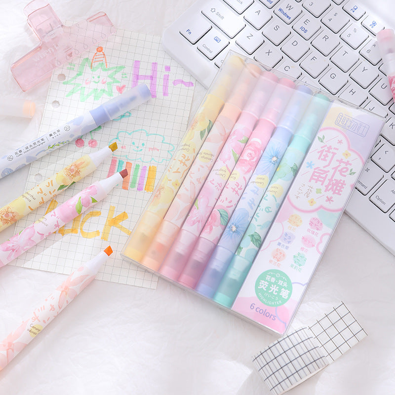 Fruit scented Highlighter set of 6pcs