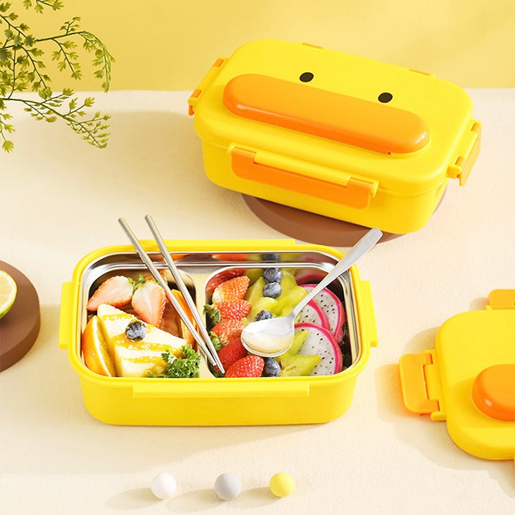 Kawaii Duck Lunch Box With Spoon Set