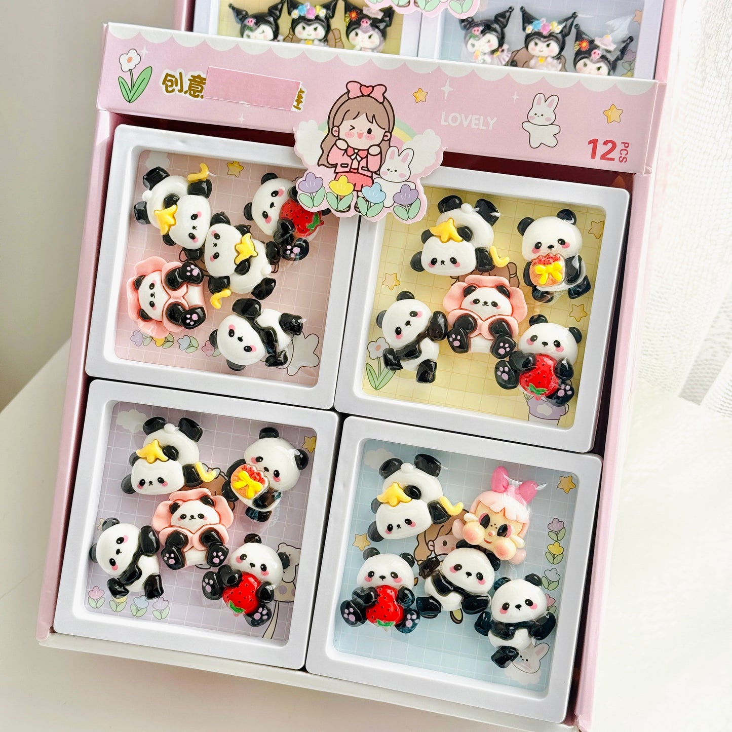 Panda and Kuromi and Capybara Charms