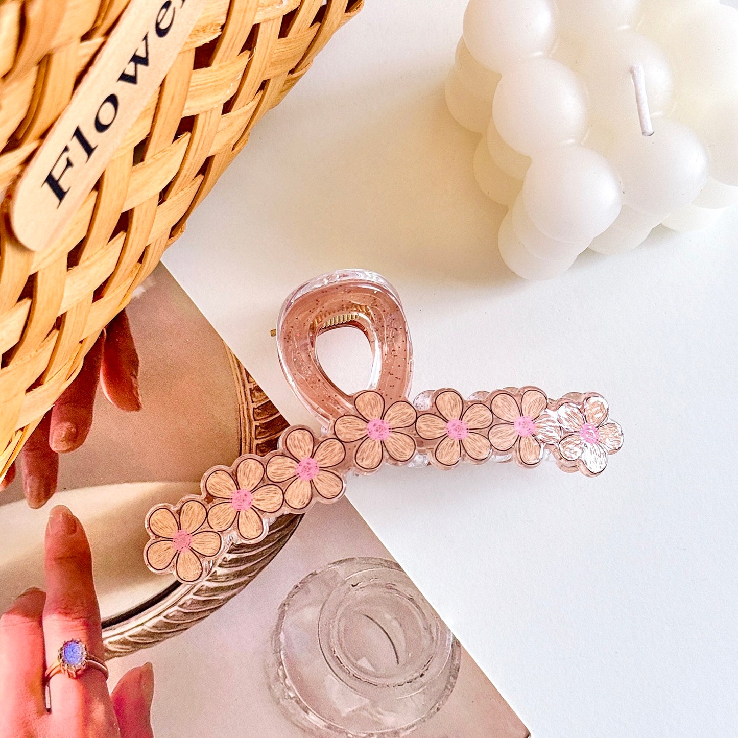 Floral Claw Clips