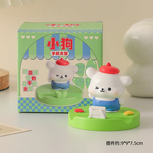 Kawaii Puppy Resin Phone Holder