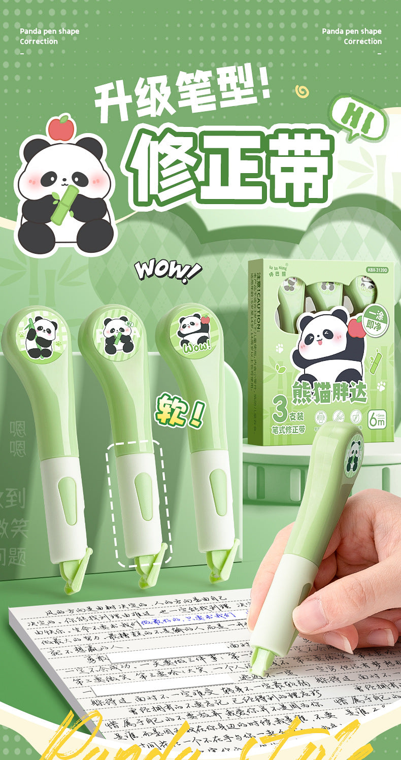 Panda Correction Tape Set Of 3pcs Pack