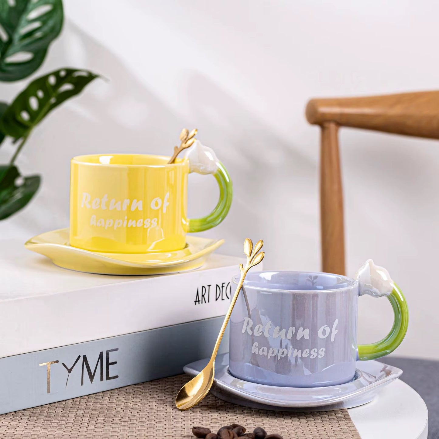 Pinteresty Tulip Mug With Soccer & Spoon