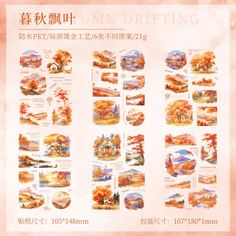 Beautiful Tour Line Journal Stickers (6Sheet Set)