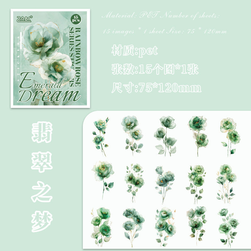 Floral Theme Journaling Stickers