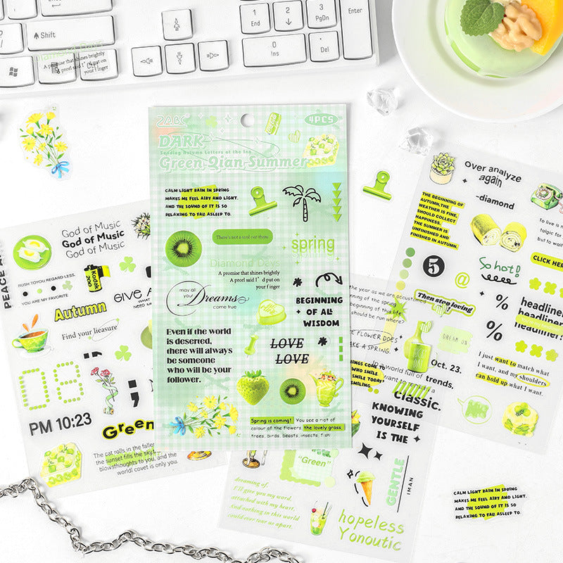 Junk Journaling Deco Stickers (4pcs Set)