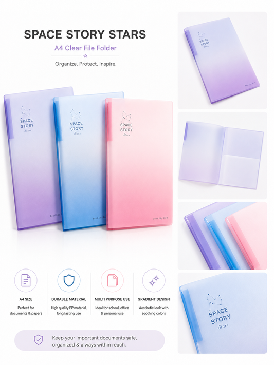 A4 clear file folder