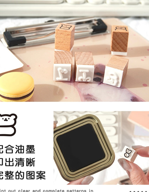 Kawaii Wooden Alphabet Stamp