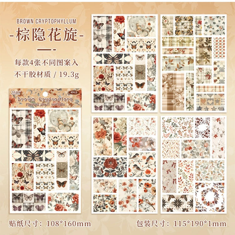 Flowers Smell The Twilight Journal Stickers (4pcs Set)