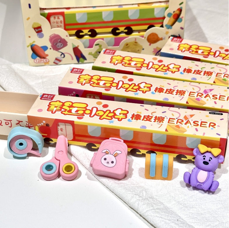 Blind Train Box Eraser