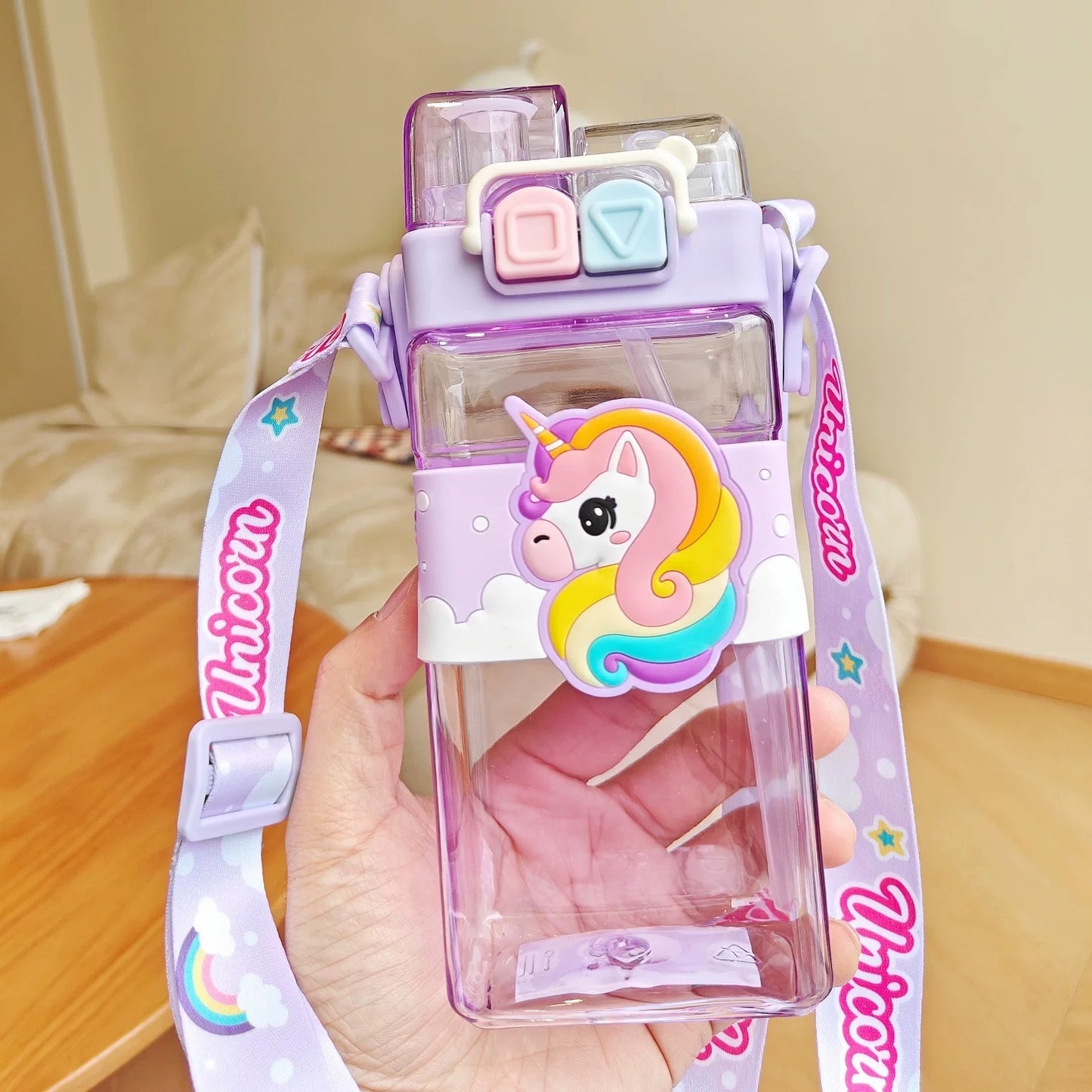 Kids Dual Straw Water Bottle