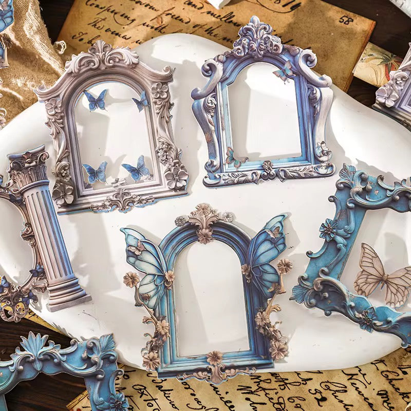 Vintage Journaling Wreath Stickers