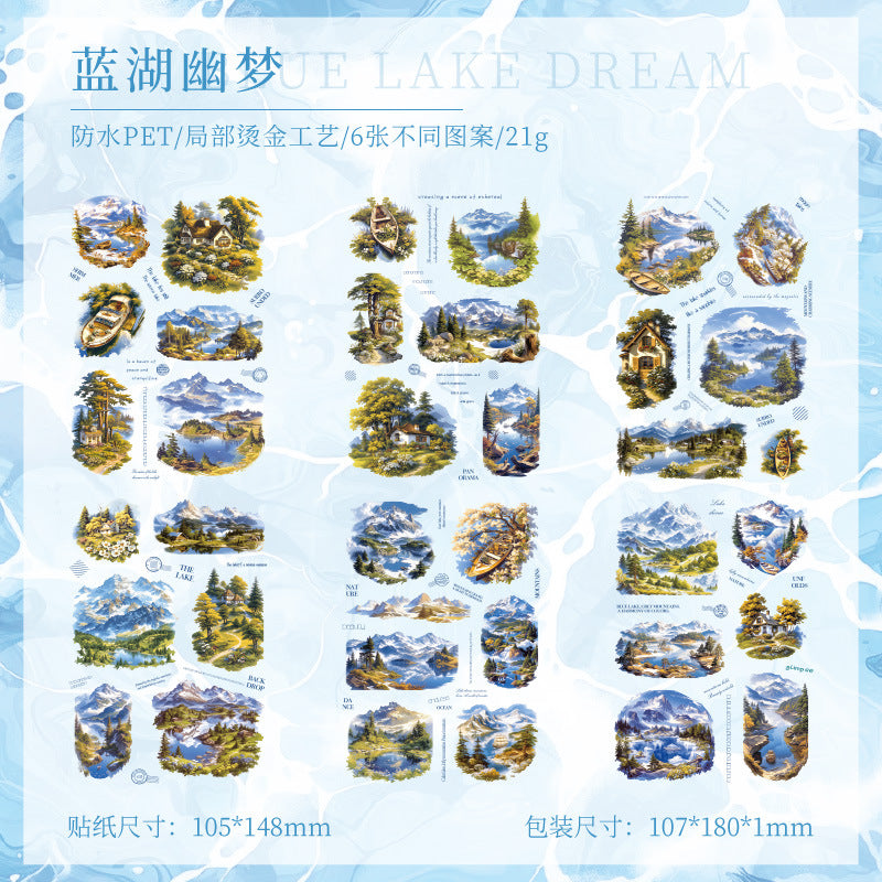 Beautiful Tour Line Journal Stickers (6Sheet Set)