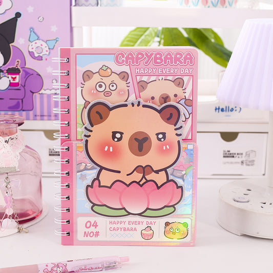 Capybara Kawaii Spiral Diary
