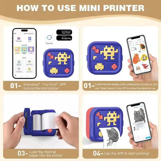 Thermal Printer With Refill Combo