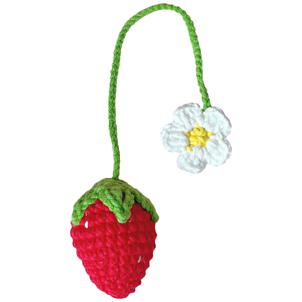 Crochet Strawberry Hanging Charm