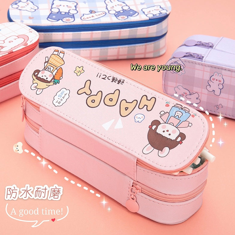 Kawaii Double Layer Pencil Case