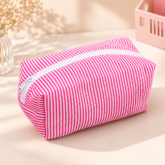 Striped Makeup Organizer