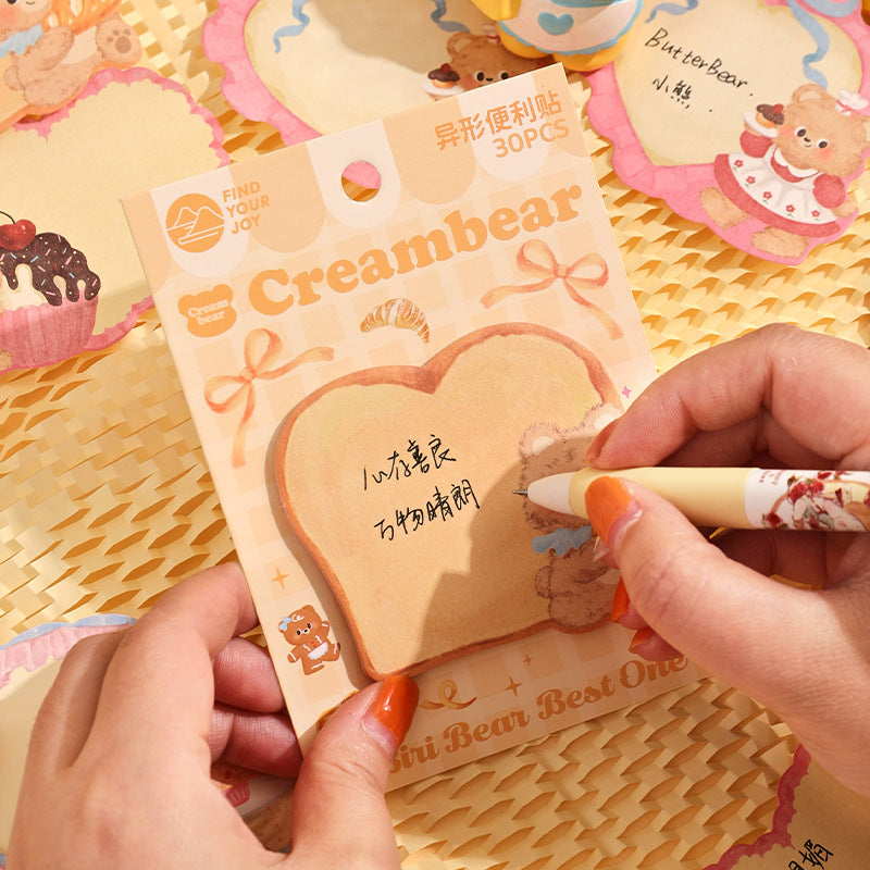 Cream Bear Sticky Notes