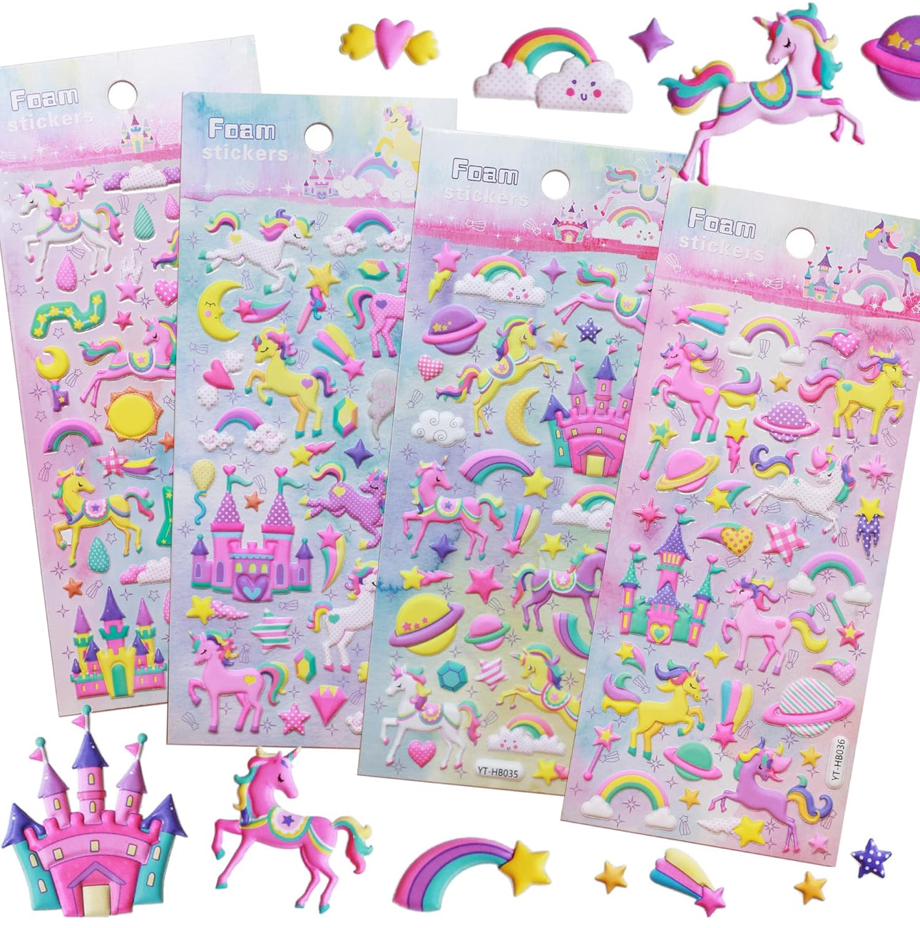 Unicorn Puffy Stickers