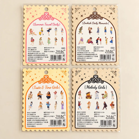 Kawaii Girls Daily Sticker Set