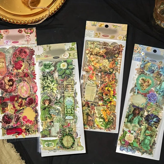 Retro Journaling Set Of 6 Sheet Stickers