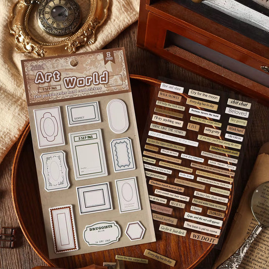 Vintage Quote Frame Cardstock Stickers