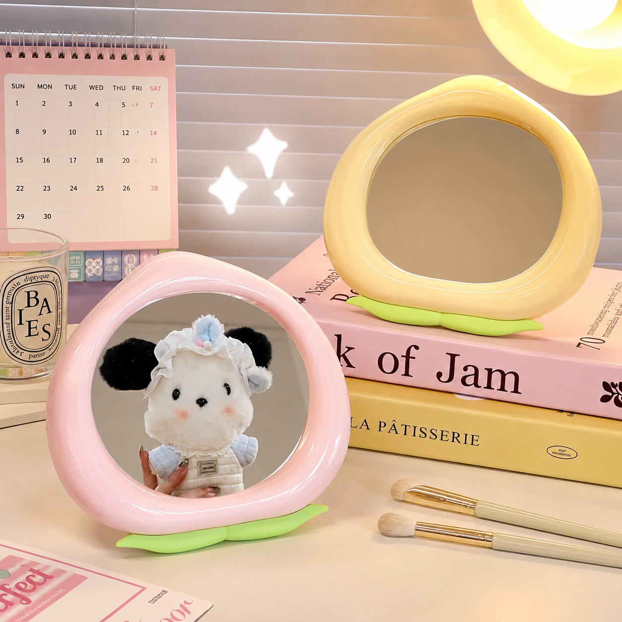 Peach Table Mirror