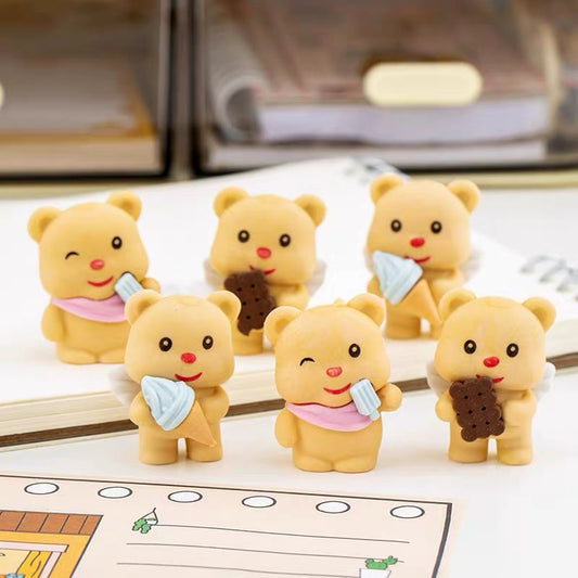 Cheese Bear Eraser Set 5pcs