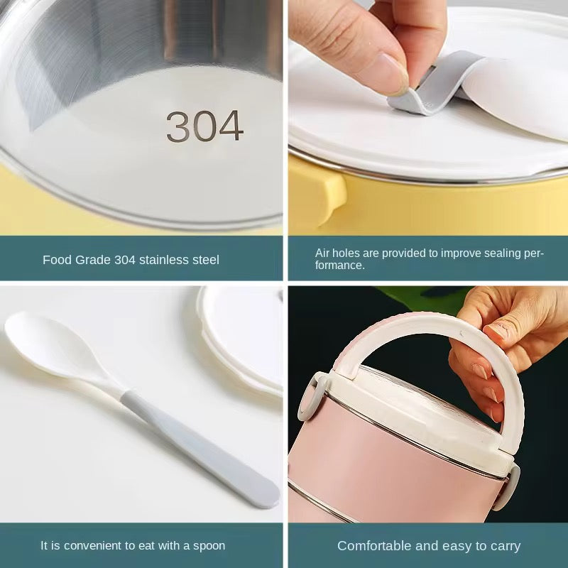 2 Layer Pot Thermal Office Lunch Box
