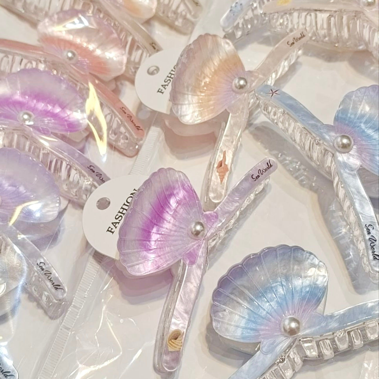 Shell Hair Clips