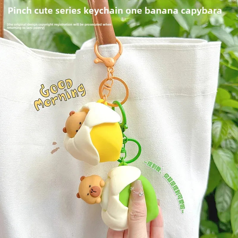 Banana Bear Keychain