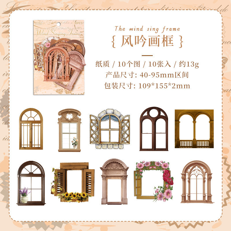 Vintage Window Of Frame Journal