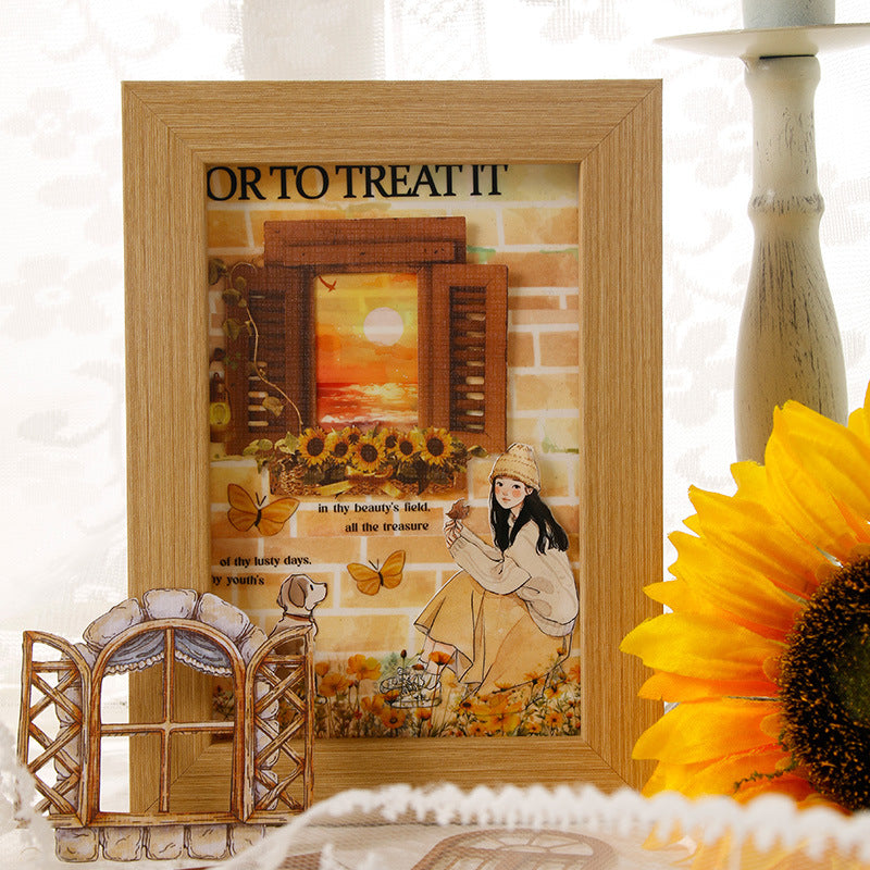 Vintage Window Of Frame Journal