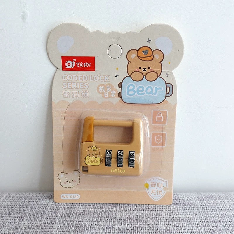 Kawaii Bear Theme Mini Lock