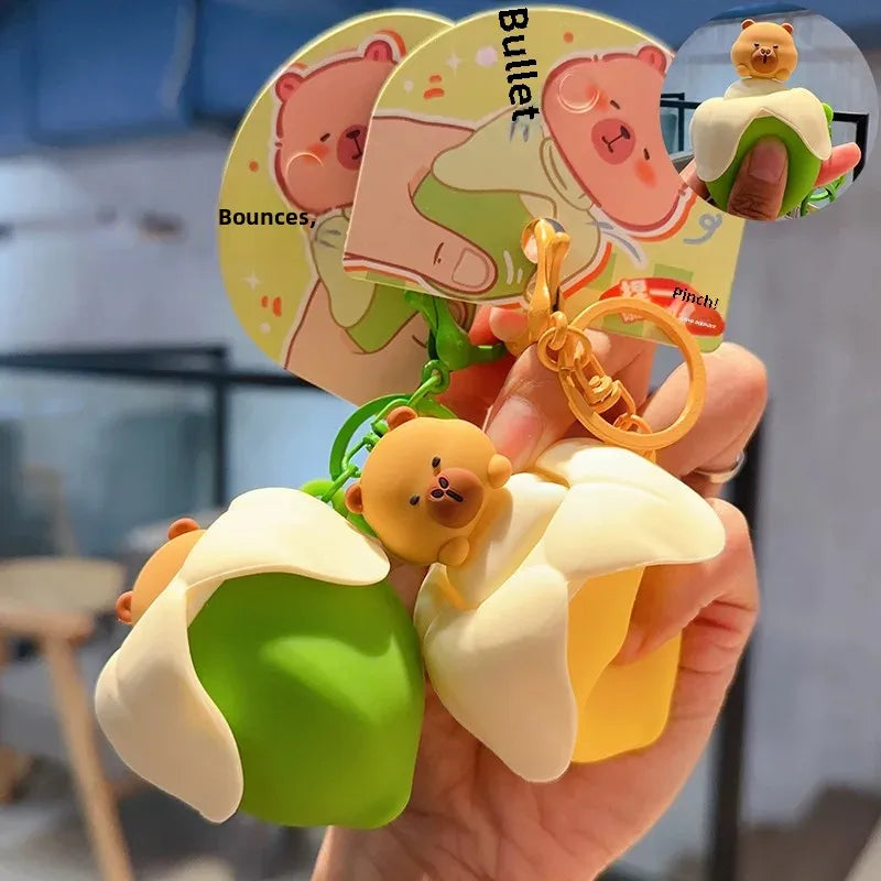 Banana Bear Keychain