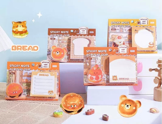 Kawaii Sticky Note With Acrylic Clip