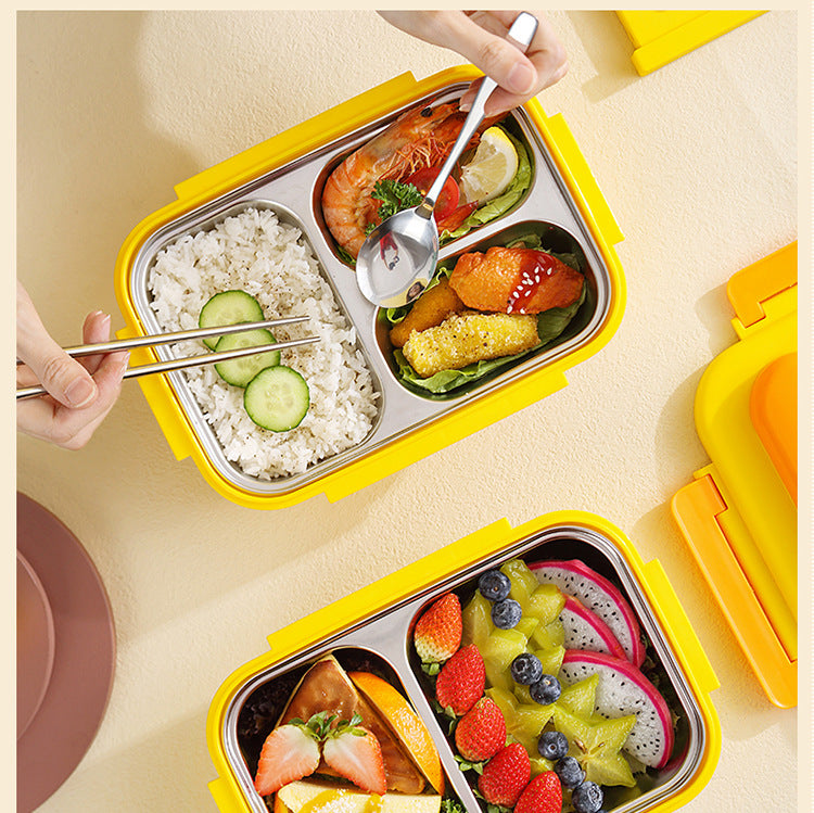 Kawaii Duck Lunch Box With Spoon Set