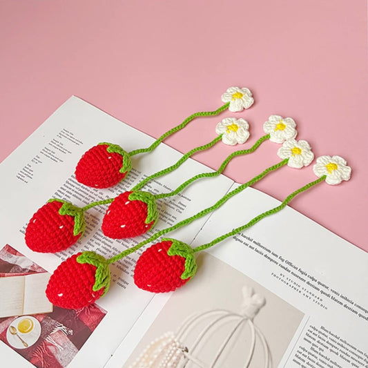 Crochet Strawberry Hanging Charm