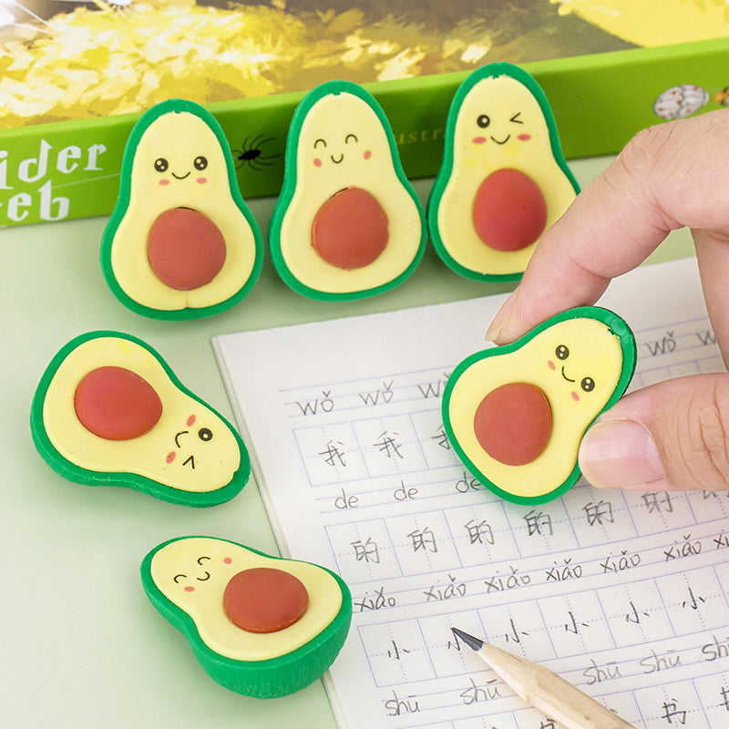 Avocado 5pcs Eraser Set