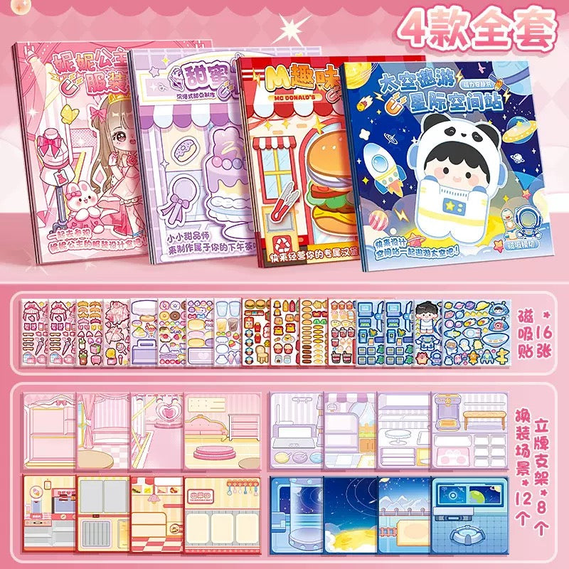 Kawaii Magnetic Story-Sticker Book